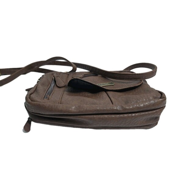 MULTI SAC Faux Leather Zip Travel Crossbody Bag Satchel Credit Card Purse - Picture 7 of 12